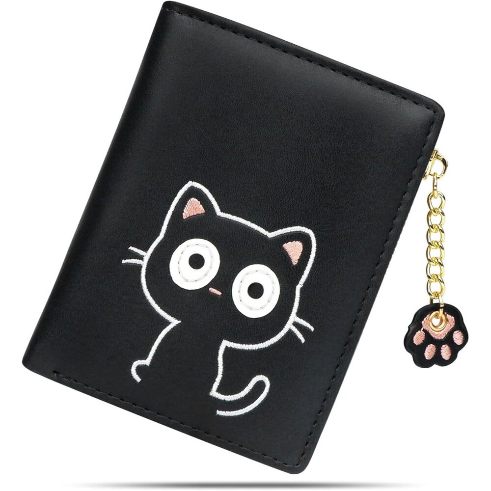 Small Wallet for Women, Vegan Leather Bifold RFID Blocking Cute Wallet with Coin